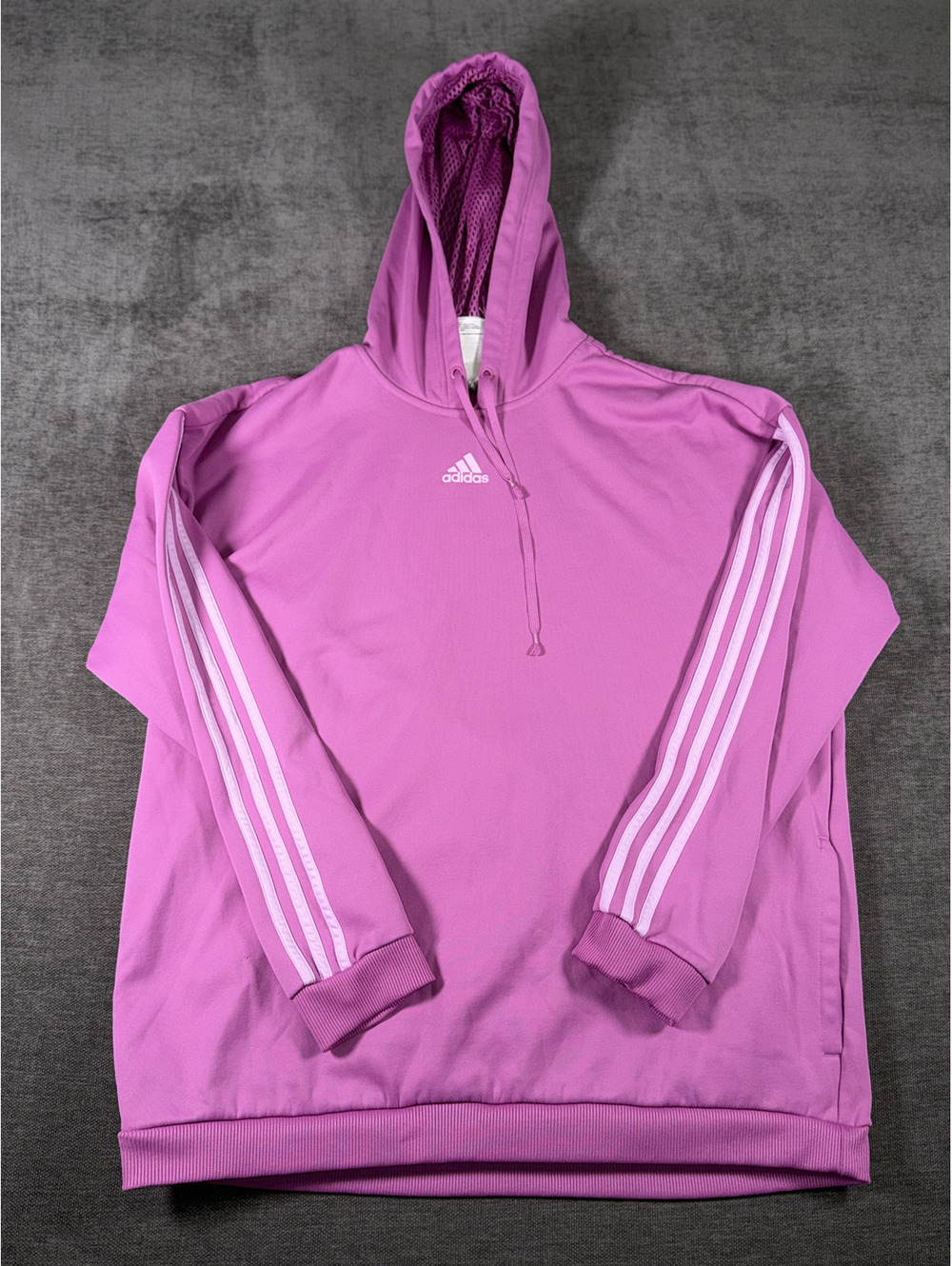 Adidas Purple Hoodie with White Stripes, Size XL (20-22)